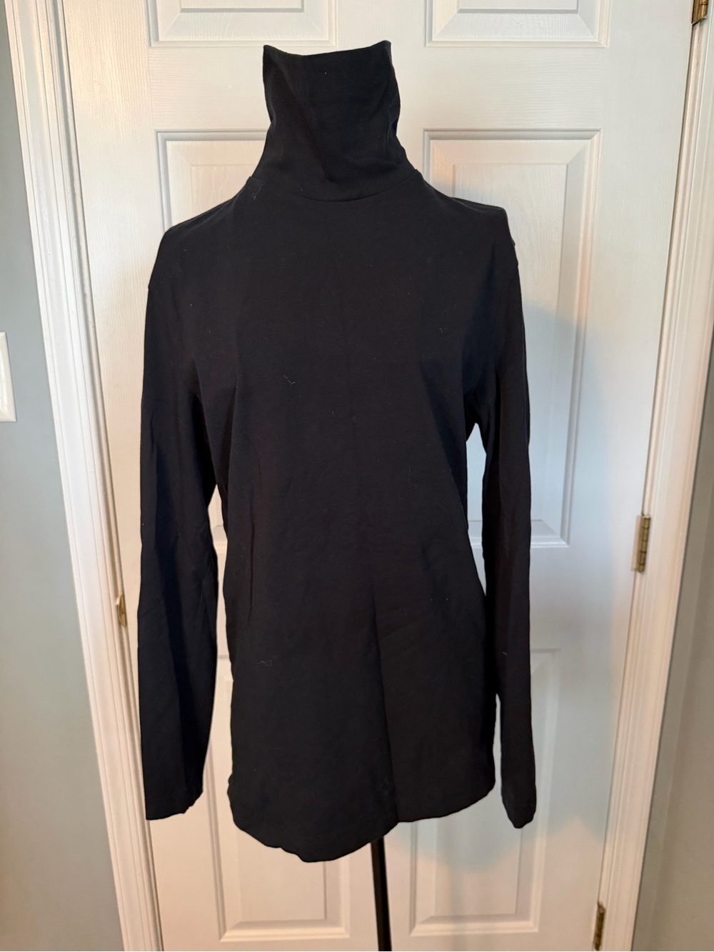 H&M Black Slim Fit Turtleneck Long Sleeve Top Men's Size M